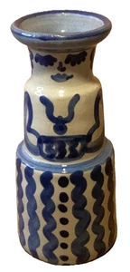 Vintage M.A. Hadley Keramik Kerzenständer Braut blau & weiß - Bild 1 von 3