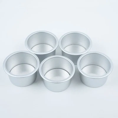 12.7x6.3cm rund Mini Kuchen Backform Entfernbarer Boden Pudding Gussform DIY - Bild 1 von 4