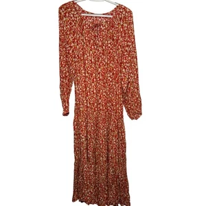 NWT Sonoma keyhole tiered floral maxi dress womens large prairie cottagecore  - Picture 1 of 9