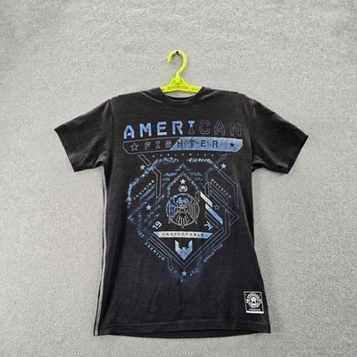 Camisa American Fighter Hombre S Negra Estampado Gráfico Logo Manga Corta Foto 1 de 4