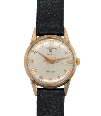 Vintage 9ct Gold Favre-Leuba Sea Raider Mechanical Watch - Image 1 of 4