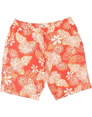 IZOD Womens Chino Shorts US 8 Medium W36  Orange Floral Cotton CT11 - Image 1 of 3