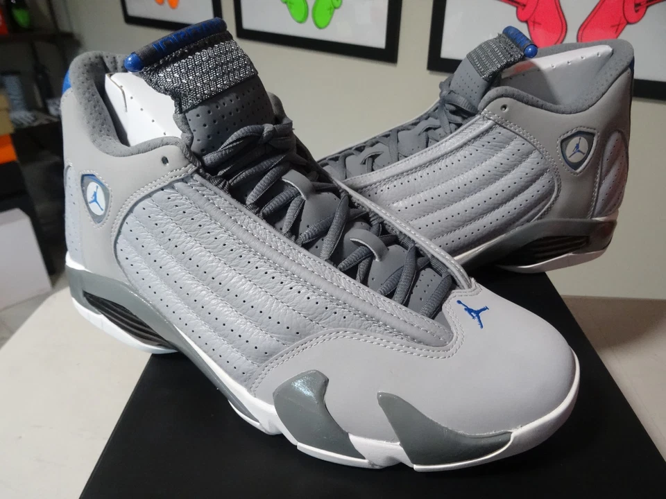 NUEVO DS - Nike Air Jordan 14 Retro 'Gris Lobo' Talla 10 PARA HOMBRES 487471-004 RARO DS Foto 1 de 4