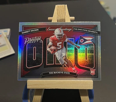 2022 Panini Prestige - Seasons Greetings #SG-7 Garrett Wilson (RC)(JGA)(02) - Image 1 of 2