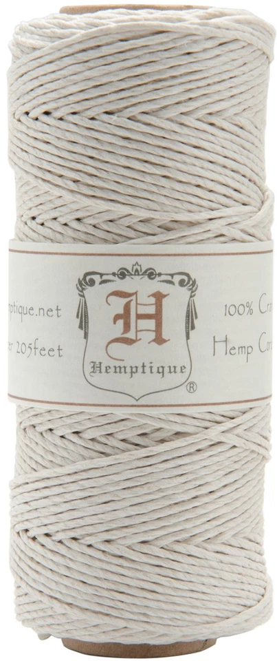 Hemptique 159718 Hemp Cord Spool 20lb 205ft-white