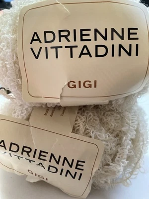 Лот из 2 винтажных пряж Adrienne Vittadini Gigi Boucle цвета слоновой кости 66 лет/шар альпака/шерсть - Изображение 1 из 4