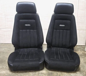 RECARO LX A Pair JDM Authentic Reupholstered Synthetic Leather and Alcantara - Picture 1 of 12