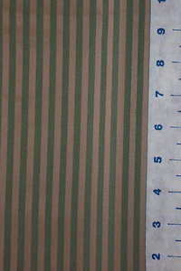 Vintage Stoff grün & hellbraun Streifen Nylonmischung 2,5 durchgehend Yards x 45" breit - Bild 1 von 2