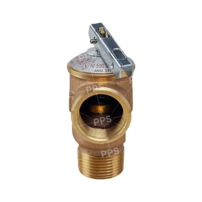Forged Brass Pressure Relief Valve for Tankless Water Heater, 3/4 in. FIP x MIP - Image 1 of 4