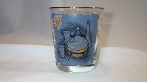 Vintage Libbey Apothecary Pharmacy Rx Blue & Gold Trim Drinking Glass Tumbler - Picture 1 of 12