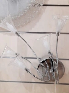 IDEAL LUX APPLIQUE 5X20W G4 CROMO C/FIOR.SAT.E TRASP.LUCIDO IDEALLEILAAP5 - Foto 1 di 1