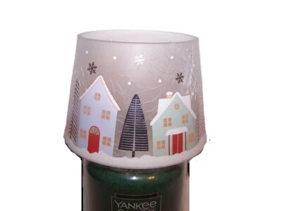 Yankee Candle Wonderland pantalla de vela de vidrio craquelado para velas grandes originales Foto 1 de 4