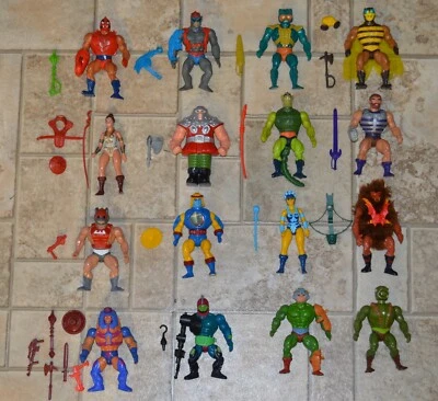 MOTU He-Man figures lot vintage masters of the universe set Mattel complete - Image 1 of 4