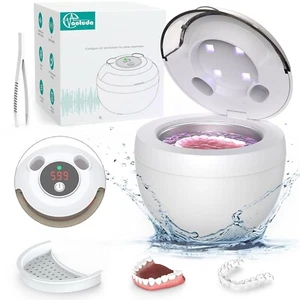 45kHz Ultrasonic Retainer Denture Mouth Guard Jewelry Cleaner Machine, 200ML - Picture 1 of 7