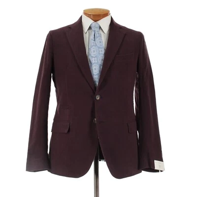 Eleventy Platinum NWT Velvet Sport Coat Size 50 (40R US) In Solid Purple - Image 1 of 4