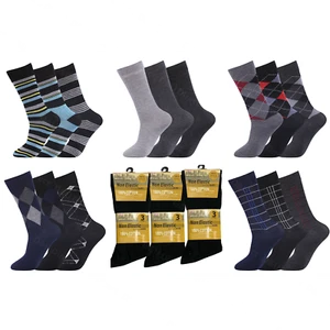 Herren Diabetikersocken nicht elastisch Baumwolle reich Muster 3 6 12 Paar Größe UK 6 - 11 - Bild 1 von 12