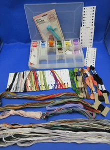 BULK LOT OF STRANDED EMBROIDERY DMC, ANCHOR, THREADS / FLOSS + FLOSS WINDER - Picture 1 of 7