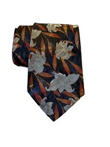 Albeari Neck Tie 4" Wide 59" Long Multicolor 100% Silk Floral Print - Picture 1 of 8