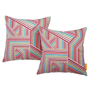 Modway Outdoor Indoor Two All Weather Patio Throw Pillows in Tapestry - Picture 1 of 2