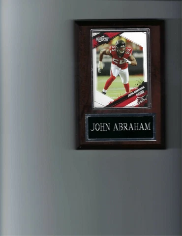 JOHN ABRAHAM PLAQUE ATLANTA FALCONS FOOTBALL NFL   C Cover