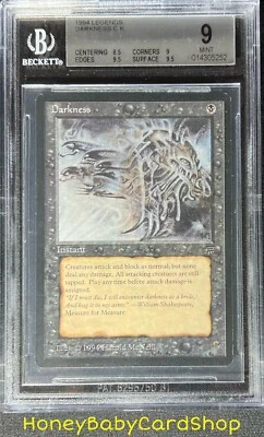 MTG Legends 1994 Darkness BGS 9.0 MINT Old School 93/94 - Image 1 of 4