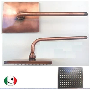 BRACCIO DOCCIA "SQUARE" SOFFIONE 200x200 mm. RAMATO - RAME - Foto 1 di 1