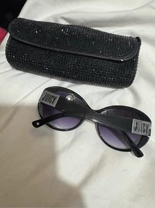 Rare Vtg Y2K JUICY COUTURE black Atlanta  Butterfly Sunglasses - Picture 1 of 3