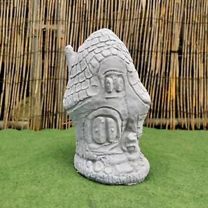 Stone Garden Ornaments- Fairy House Sculpture-Outdoor 25CM - Picture 1 of 3
