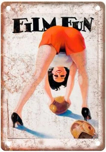 Film Fun Girly Magazine Pinup Model 1934 Retro Look Metal Sign GM287 - Picture 1 of 2
