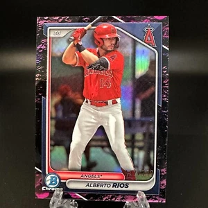Bowman 2024 Cromo Alberto Ríos Fucsia Resplandor Lunar/199 #BCP-98 LA Ángeles - Imagen 1 de 2