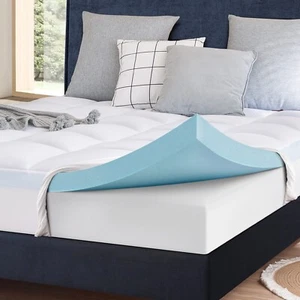 ELEMUSE Double Extra Firm Memory Foam Mattress Topper with Top Cover