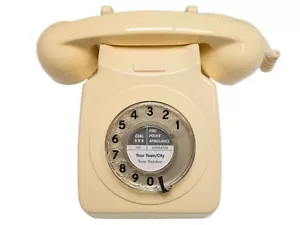 Vintage 1970s Retro GPO 746 Dial Telephone - Ivory - Fully Refurbished - Picture 1 of 2