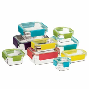 Glasslock Tempered Glass Premium Oven Safe Container Set W/ Lid Oven 9pc - 28089 - Picture 1 of 2