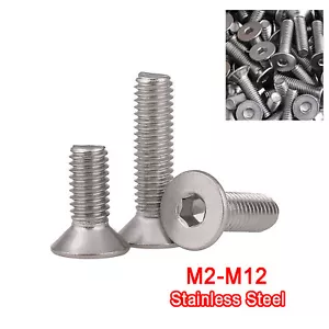 Tornillos avellanados de acero inoxidable M2 M2.5 A2 llave Allen tornillos métricos - Imagen 1 de 6