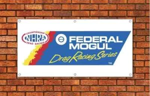 NHRA Federal Mogul Drag Racing Series Garage Banner 2' X 4' Ft - Picture 1 of 1
