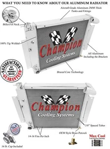 1971-1980 International Scout SubZero II 3 Row Champion Radiator - Foto 1 di 8