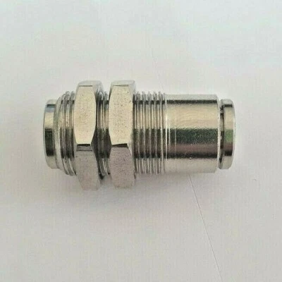 KELM Metric All Metal Bulkheads Push Fit Metric Range, 4-12mm Push in Bulkheads