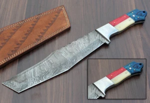 Neu MASSGESCHNEIDERTE HANDGEFERTIGTE Damaststahl Bowie Messer echter Knochengriff - Bild 1 von 6