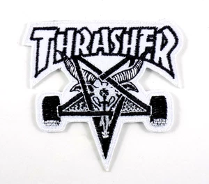 THRASHER MAGAZINE EMBROIDERED PATCH IRON/SEW ON 2-3/4" x 2-3/4" SKATEBOARDING - Bild 1 von 2