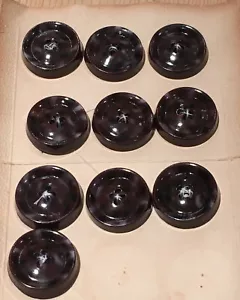 10 UNUSUAL VINTAGE BROWN MOTTLED BUTTONS 32 mm PLASTIC FRENCH SKIRT COAT JACKET - Picture 1 of 6