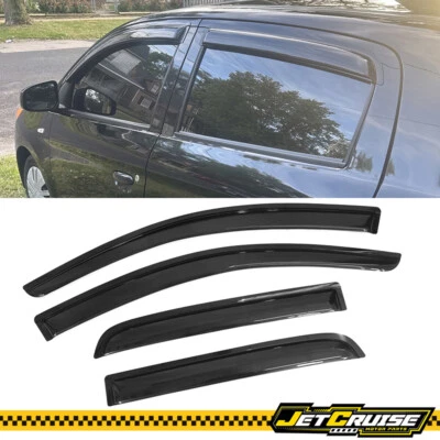 Fits 14-23 Mitsubishi Mirage Hatchback Acrylic Window Visors Rain Sun Guard 4PC - Image 1 of 4