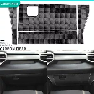 Cubierta de panel de tablero de instrumentos copiloto de fibra de carbono real para Toyota Tundra Sequoia 22-25 - Imagen 1 de 22