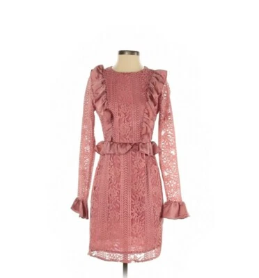 GLAMOROUS 女式粉色鸡尾酒连衣裙,小号  — 第 1/4 张图片