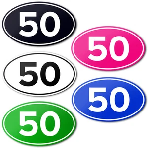 50 MILLAS PEGATINA DE PARACHOQUES DE VINILO ANTI-UV ULTRA - Calcomanía de coche para correr maratón ciclismo - Imagen 1 de 12