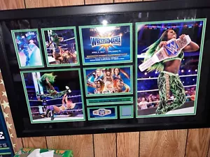WWE Naomi Trinity Fatu Wrestlemania 33 Signed Plaque 32/500 - Picture 1 of 5