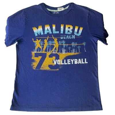 Cherokee Boy’s Short Sleeve T-shirt size XL (16/18),Blue,Volleyball Malibu Beach - Image 1 of 4