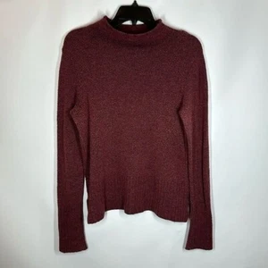 Madewell | Suéter para mujer M mediano borgoña cuello enrollado interior - Imagen 1 de 8