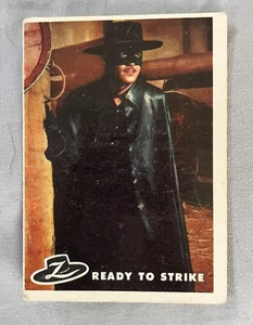 1958 ZORRO TV Show Topps Trading Card #14 Ready To Strike Walt Disney - Picture 1 of 2
