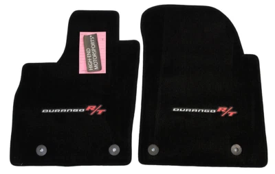 Alfombrillas delanteras Dodge Durango R/T 2016-2025 con logotipo negras premium 32 oz en stock Foto 1 de 3