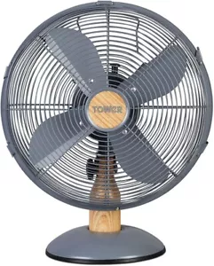 Tower 12" Metal Desk Fan T610000 Scandi Range 3 speed New Item, Box Damaged - Picture 1 of 6